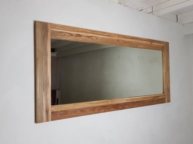 Spiegel 80x180x12cm Natur - Teakholz-Spiegel