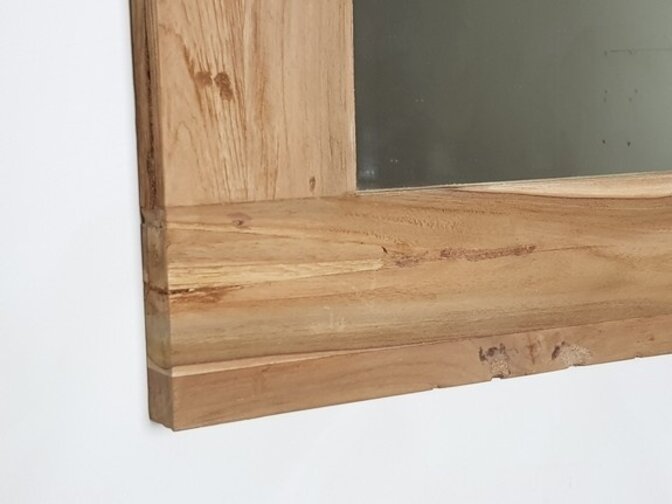 Teakholz-Spiegel 128x85x12cm Natur