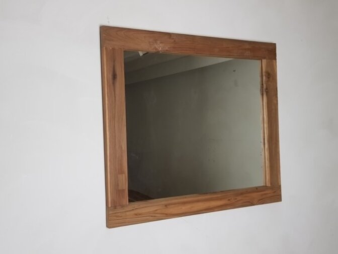 Teakholz-Spiegel 98x85x9cm Natur