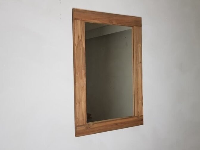Teakholz-Spiegel Natur 70x100x9 cm