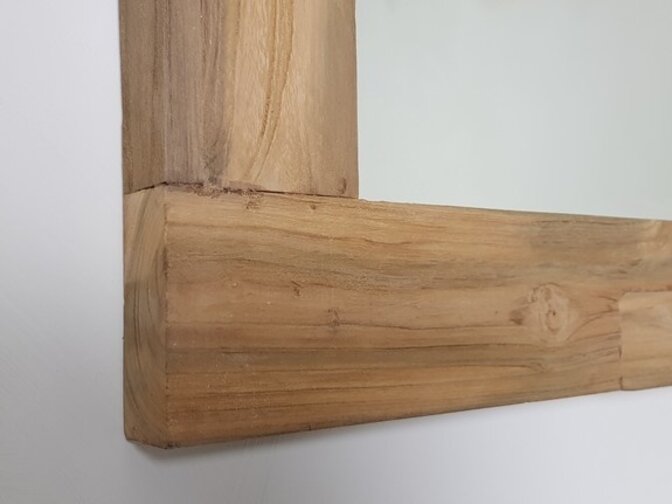 Teakholz-Spiegel Natur 68x85x9cm