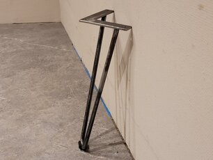 Couchtischbein Hairpin 36 cm – rustikal – pro Stück