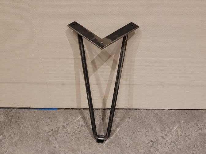 Couchtischbein Hairpin 36 cm – rustikal – pro Stück