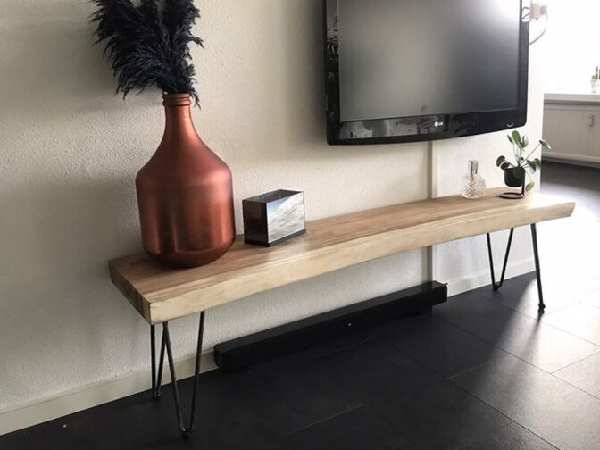Suarholz-Wandregal 50 x 220 cm - Schweberegal