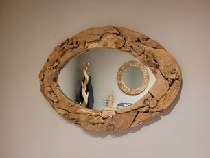 Spiegel rustikal oval 80 x 120 cm