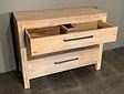 Badezimmerschrank aus Teakholz 110x45x85 cm – White Wash