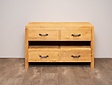 Badezimmerschrank aus Teakholz 140x45x85cm - Natur