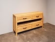 Badezimmerschrank aus Teakholz 160x45x85cm - Natur