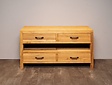 Badezimmerschrank aus Teakholz 160x45x85cm - Natur