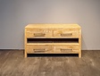 Badezimmerschrank Teakholz 160 x 45 x 85 cm – White Wash