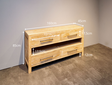 Badezimmerschrank Teakholz 160 x 45 x 85 cm – White Wash