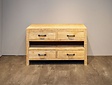 Waschtischschrank Teak 140 x 45 x 85 cm – White Wash