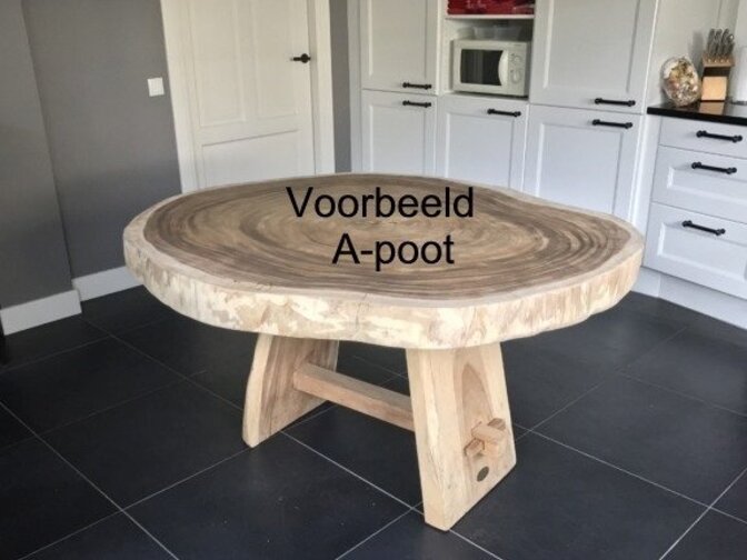 Runde Baumstammtischplatte Ø135/145 cm CA48-1117