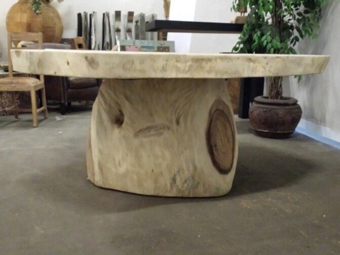 Suar Massivholz Tischbein