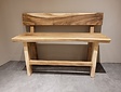 Baumstamm-Bar-Bank mit Rückenlehne 160 cm