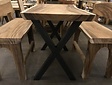 Baumstamm-Bar-Bank mit Rückenlehne 160 cm