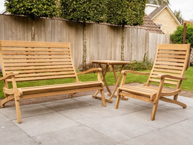Teak Loungeset Dicaprio zusammenklappbar