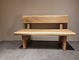 Baumstamm-Bank mit Rückenlehne 130 cm