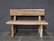 Baumstamm-Bank mit Rückenlehne 130 cm