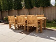 Teak Gartenset Verona 250 mit 6 Stapelstühlen