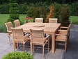 8-Personen Gartenset Venice 160 mit 8 Stühlen Lucca