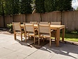 Teak Gartentisch 100x250 mit 6 Batyline Gartenstühlen
