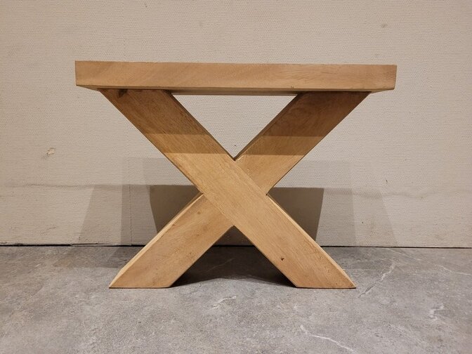 Couchtischgestell X-Form –Holz 7 x 7 cm  pro Stück