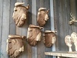 Bison-Holzschnitzerei, massiv