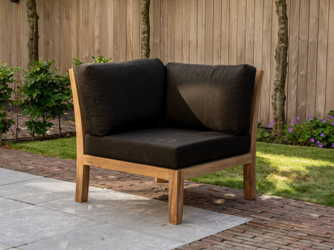 Polster New Ibiza Eckmodul  86x86cm - Schwarz