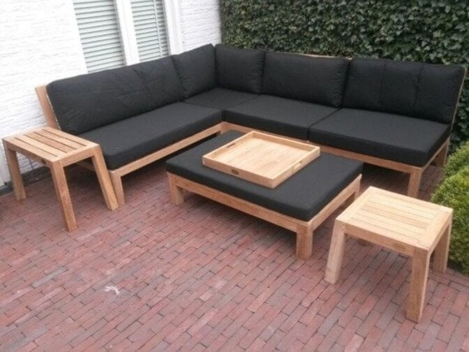 Teak Loungebankmodul New Ibiza 90 cm