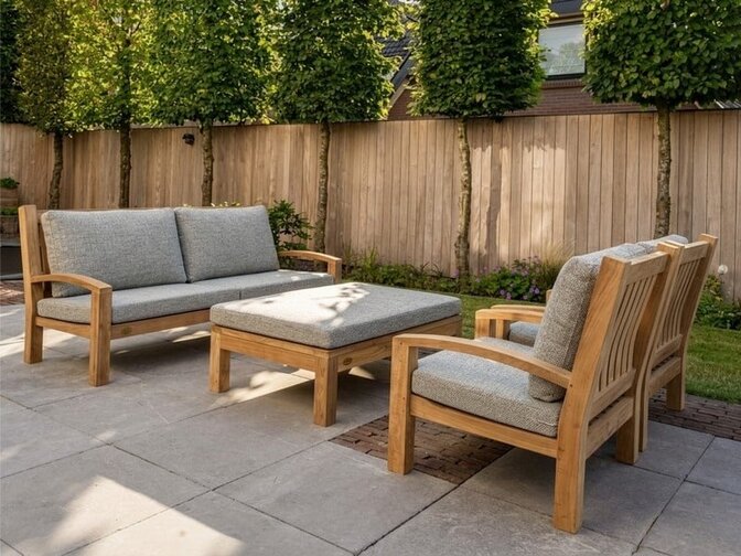 5 Personen Teak Loungeset Modena