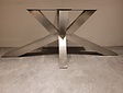 Großes X-Tischgestell 75x180 – Edelstahl – Matrix