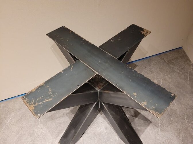 Doppel-X-Tischgestell – rustikal 85 cm