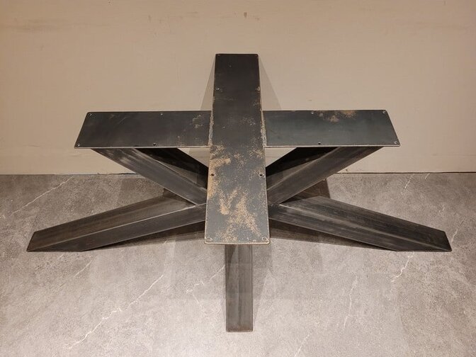 Großes X-Tischgestell 75x180 – rustikal – Matrix