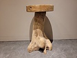 Stehtischhocker aus rustikalem Teakholz – 75 cm