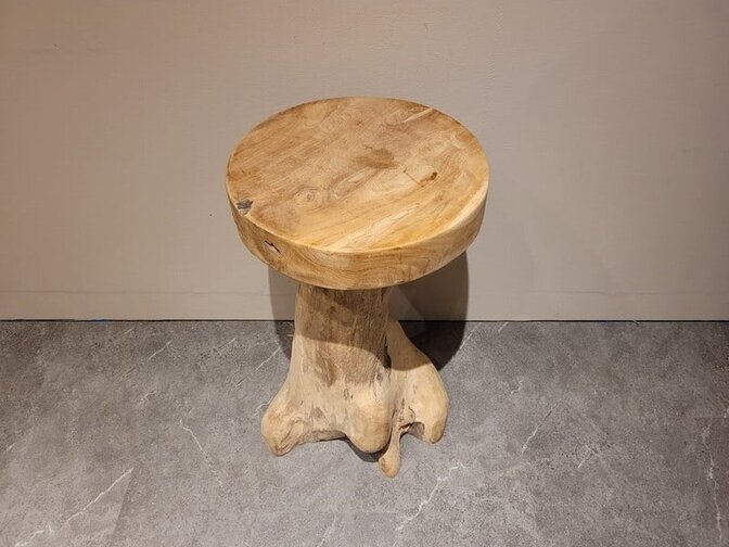 Stehtischhocker aus rustikalem Teakholz – 75 cm