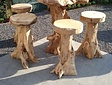 Stehtischhocker aus rustikalem Teakholz – 75 cm