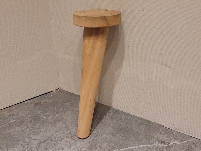 Rundes Couchtischbein aus Holz (pro Stück)