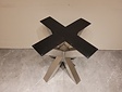 Doppel-X-Tischgestell – Edelstahl 68 cm