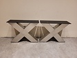 Couchtischgestell X-Form aus Metall – Edelstahl (pro Set)