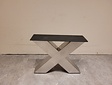 Couchtischgestell X-Form aus Metall – Edelstahl (pro Set)