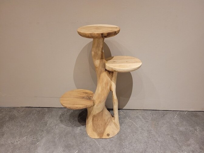 Etagere aus Suar-Holz 60 cm