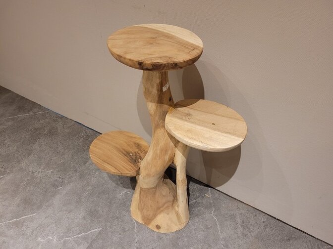Etagere aus Suar-Holz 60 cm