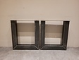 Tischbein aus Metall U - 10x10 cm rustikal (pro Set)