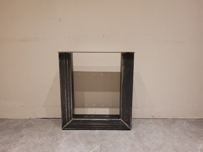 Tischbein aus Metall U - 10x10 cm rustikal (pro Set)