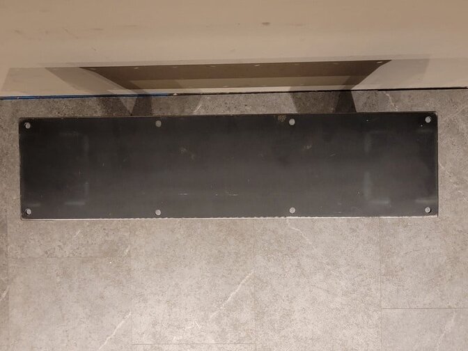Tischbein aus Metall U - 10x10 cm rustikal (pro Set)