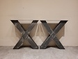 Tischbein aus Metall X - rustikal schwarz (pro Set)