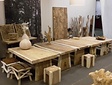 Suar-Baumstamm-Tisch 160 cm