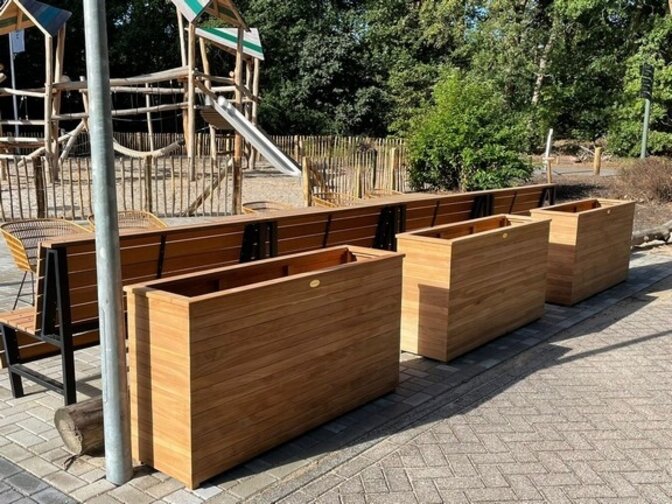 Teakholz-Pflanzkübel 40 x 150 x 80 cm
