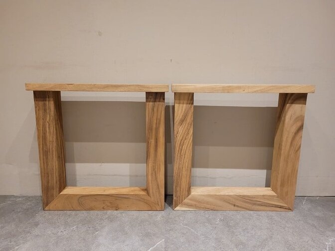 Tischbeine U Form aus Holz (pro Satz)